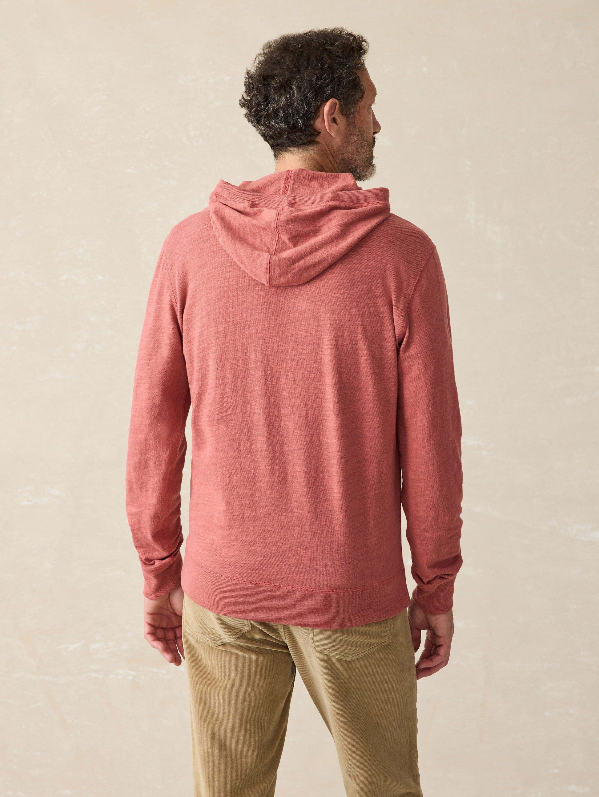 Sunwashed Slub Hoodie - Fall Red - Fall Red - Image 5