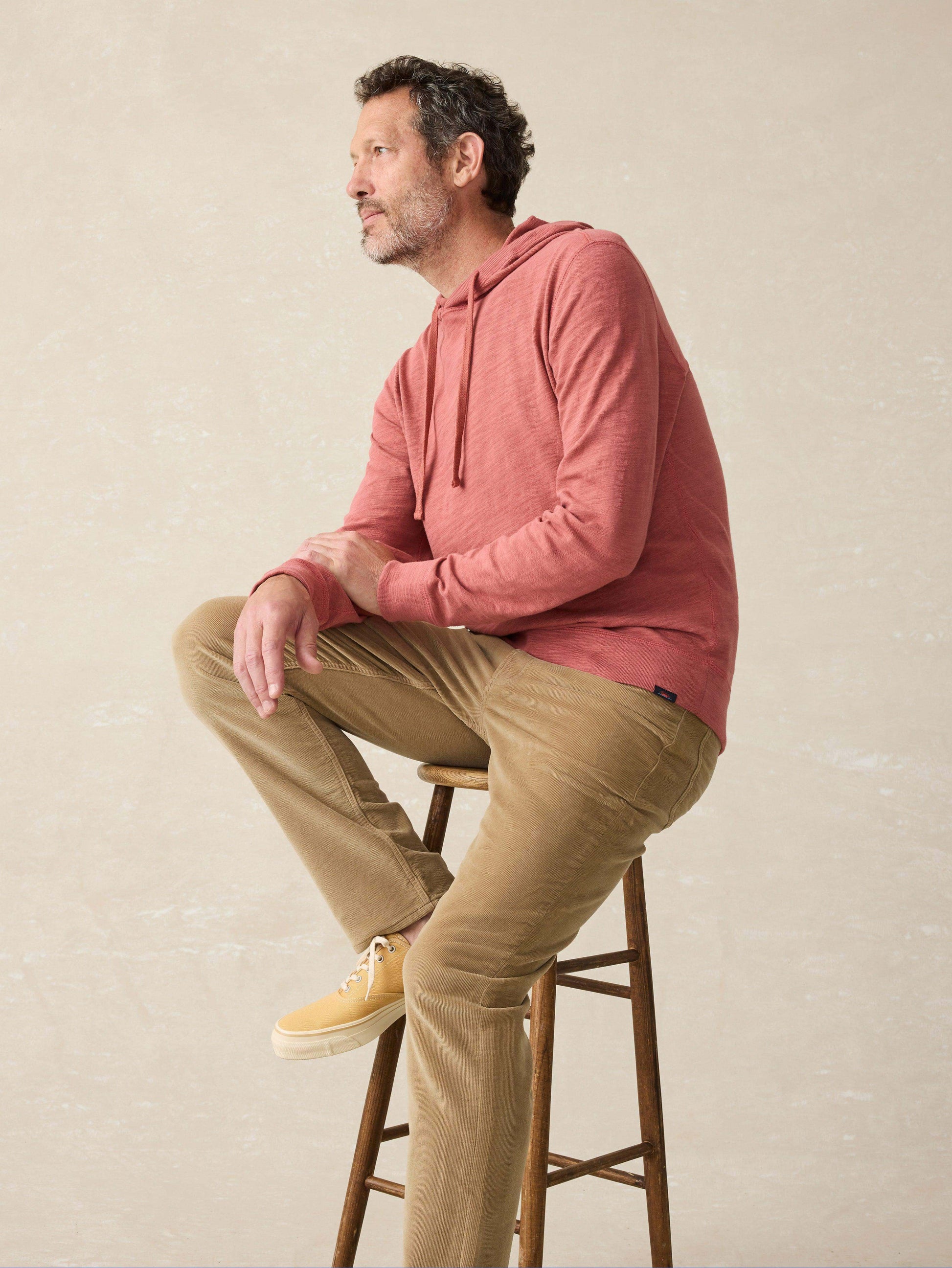Sunwashed Slub Hoodie - Fall Red - Fall Red - Image 3