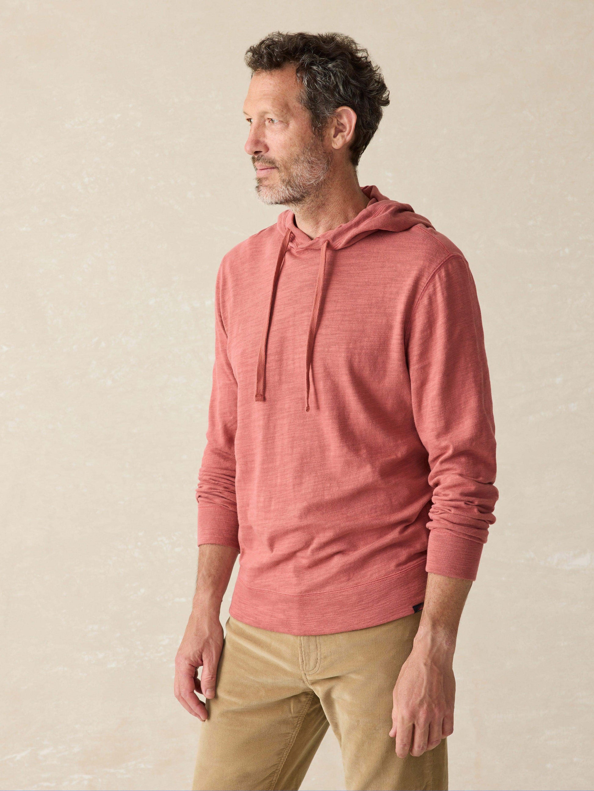 Sunwashed Slub Hoodie - Fall Red - Fall Red - Image 1